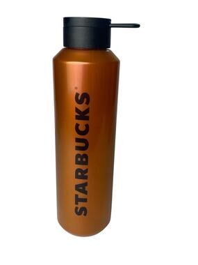 Starbucks Shiny Orange Plastic Water Bottle Shaker 24 oz